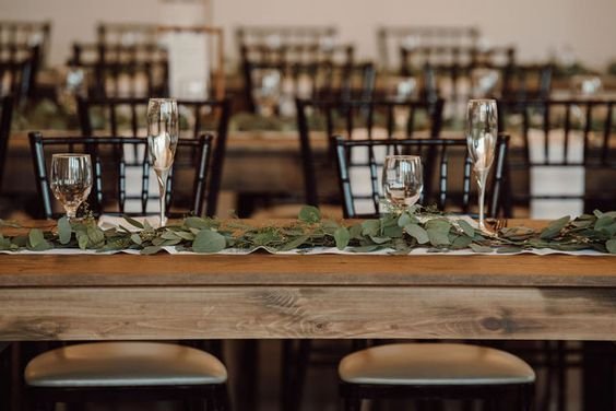 tables at a wedding