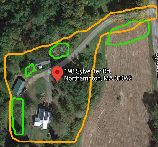 overhead view of 198 Sylvester Rd