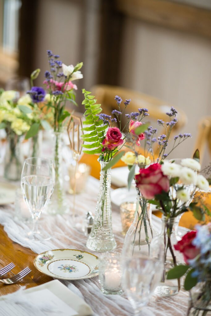 flowers on a table