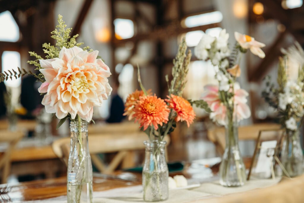 flowers in vases