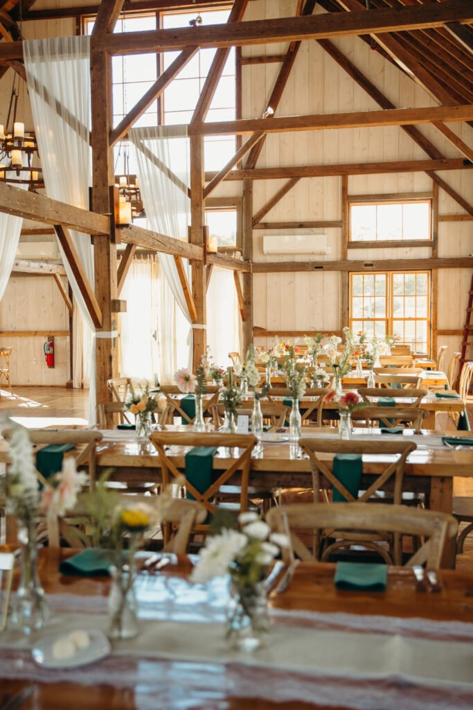 barn table centerpieces