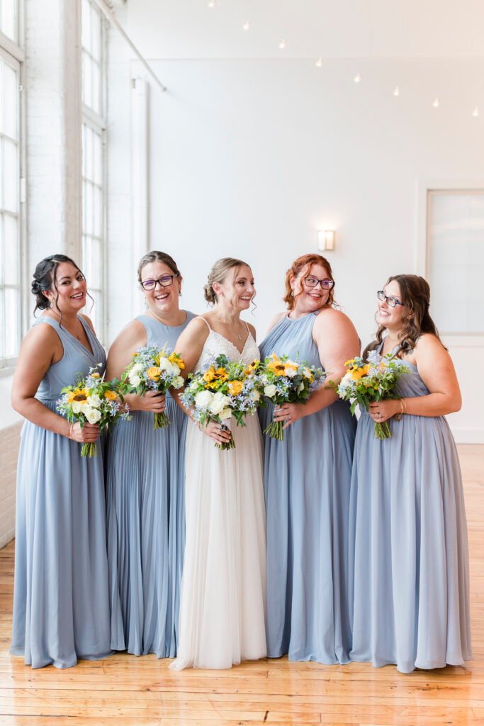 bride and bridesmaids