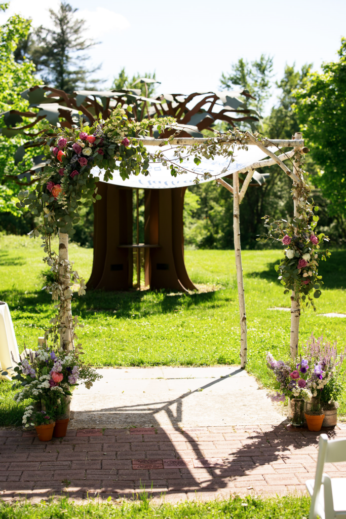 chuppah floral installation