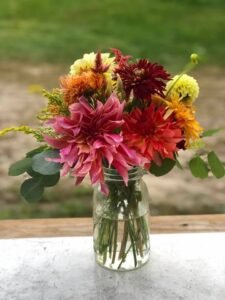 dahlia flower arrangement